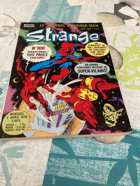 Strange N°100 ( Lug) En Tbe+ Eo 04/78 + Transfert Spiderman Present