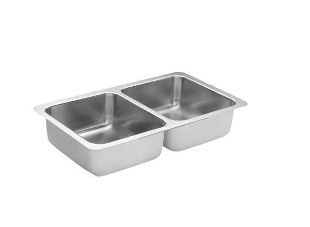 Moen G18215 1800 Series 31x18x5.5" Stainless Steel 18 Gauge Double Bowl Sink