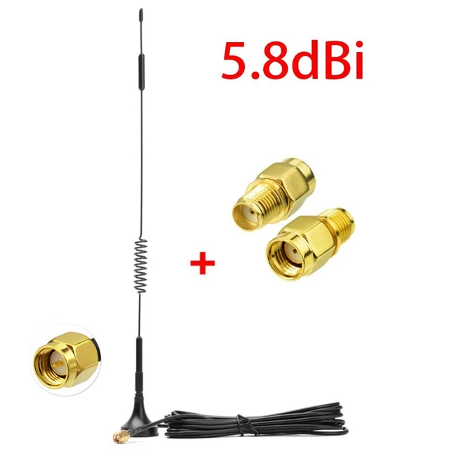 Universial Antenna+Adapter LoRa Male RP-SMA SMA W/ 3 Meter Cable 10 Feet
