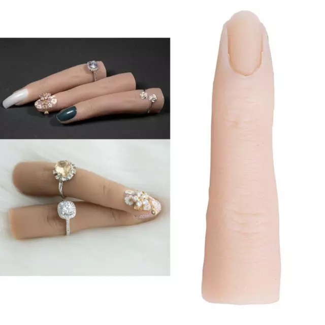 Silicone Practice Fake Finger Model For Hand Manicure Nail Art Training Display