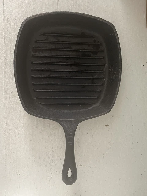 Emeril Lagasse Cast Iron 10" Square Skillet Grill Ribbed Fry Pan Deep 2"