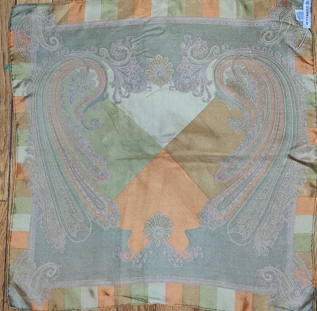 Foulard en soie vintage Codello 52cm x 52cm Scarf