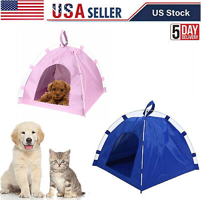 Dog Bed Cat Puppy Tent House Mat Foldable Portable Pet Sleeping Kennel Nest