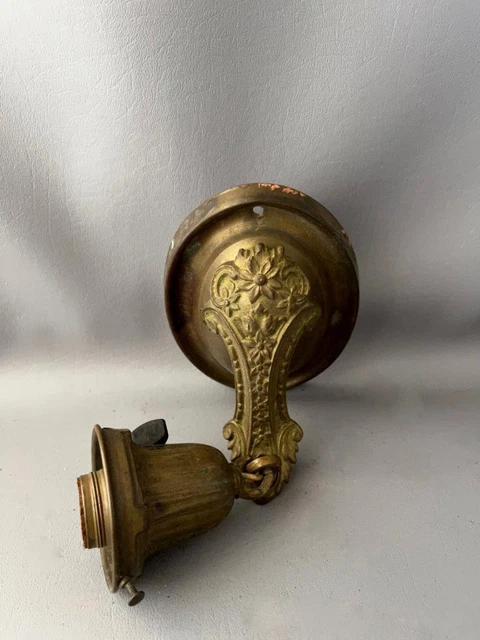 Antique Vtg Art Deco Nouveau Brass Sconce Wall Lamp Fixture Lamp Part