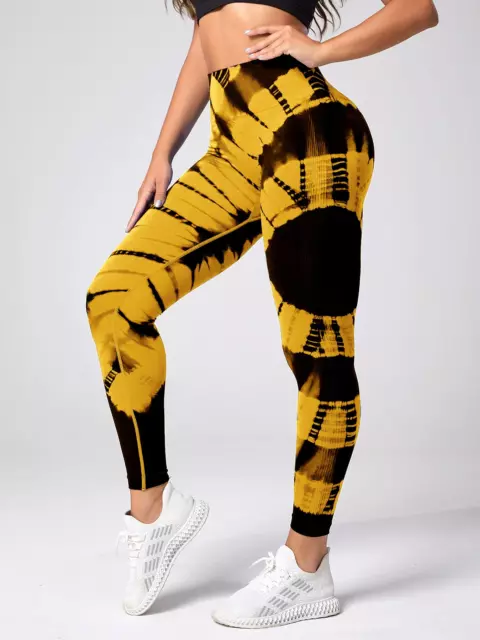 NWOT ONE OF a Kind Cute Booty Lounge Neon Yellow Scrunch Butt Leggings  £52.28 - PicClick UK