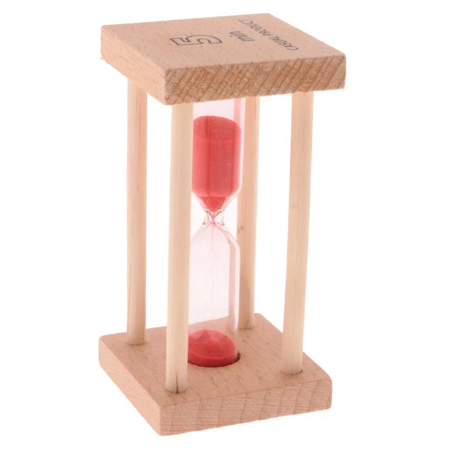 Sanduhr 5 Minuten Stundenglas Eieruhr Kindersanduhren Zeitschaltuhr Rot