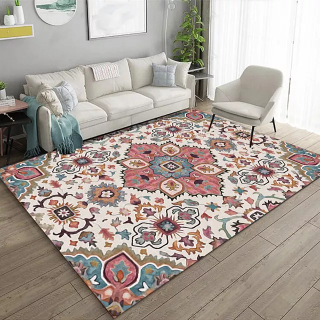 Large Room Floor Hallway Area Rug Runner Distressed Floral Retro Persian Carpet