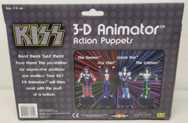 KISS-3D Animator-Action Puppets-Sealed-Official 2003-Ace Frehley/Gene Simmons 2
