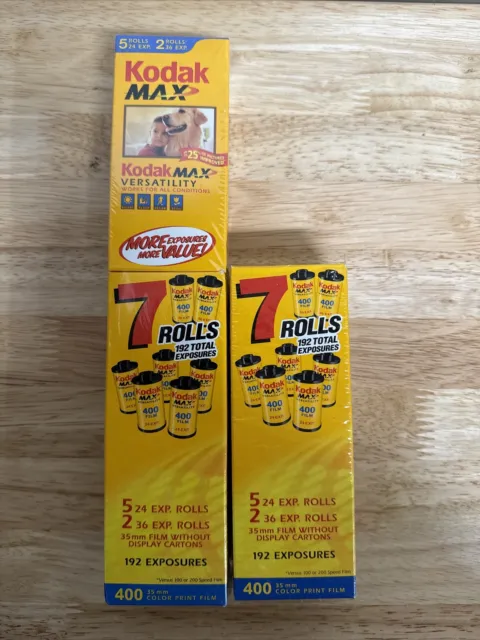 KODAK MAX Versatility 400 FILM 35 MM EXPIRED Unopened 12 Rolls 312 Exposures