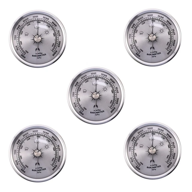 5X für Haus Manometer Wetter Station Metall Wand Behang Barometer AtmosphäriK5V4