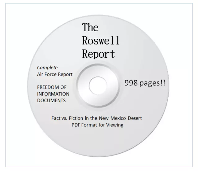 UFO Roswell Report, Fact Vs Fiction Research Book on CD, Roswell Area 51 UAP
