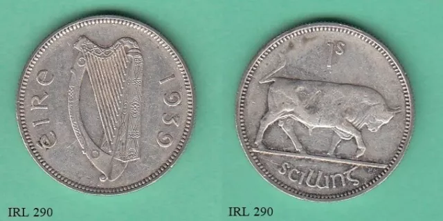 Ireland 1 One Shilling 1939 Silver Coin