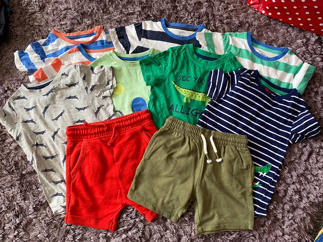 Boys spring summer bundle 3-4 years t-shirts tops jersey shorts M&S Next