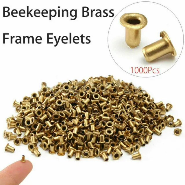 1000Pcs/Set Bee Hive Beehive Brass Nest Frame Eyelets Beekeepers Beekeeping