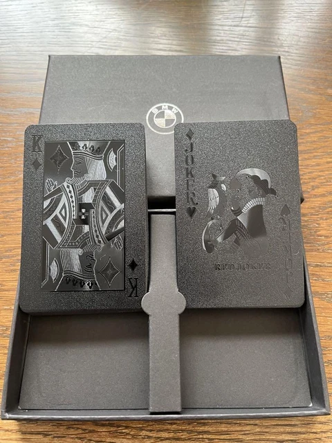 BMW Original Novelty Black Playing Cards in Box From Japan 33