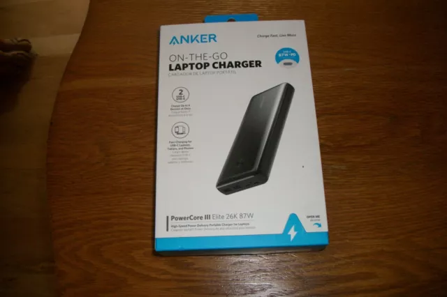 Anker PowerCore III Elite 25600 mAh 87W USB-C PD Portable Charger - Black