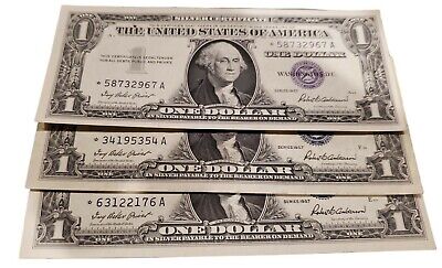 1957 $1 One Dollar *Star* Silver Certificate Currency Note Uncirculated