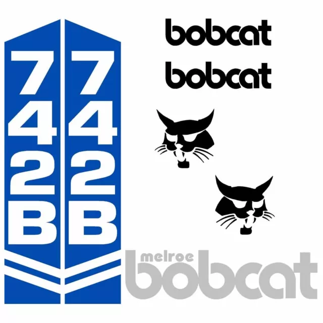 Bobcat 742 B 742B DECALS Stickers Skid Steer loader New Repro decal Kit