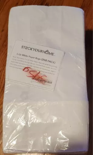 DURO Perfect Stix-Kraft White Bag 6-lbs White Paper Bags-Pack 200ct,