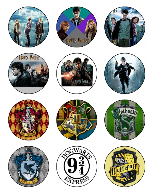 HARRY POTTER HOGWARTS Cupcake Toppers Edible Wafer Birthday Cake ...