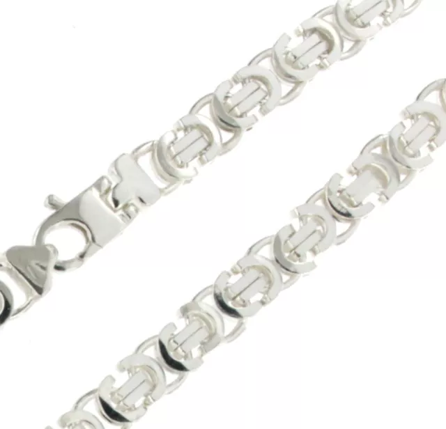 BIZANTINA COLLAR DE CADENA DE PLATA DE LEY nuevo joyería mujer hombre de Italia