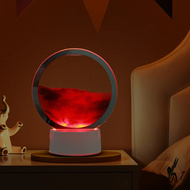 SAND PAINTING TABLE Light Dimmable Hourglass Night Lamp Quicksand Lamps