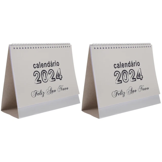 2 BOOK 2024 Brazilian Desk Calendar 2024 Schedule Calendar Fine Office