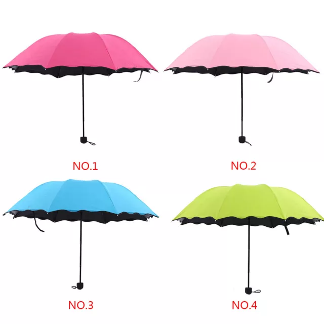 Anti-UV for Magic Flowers Dome Parasol Sunshade Sun/Rain Folding Windproof