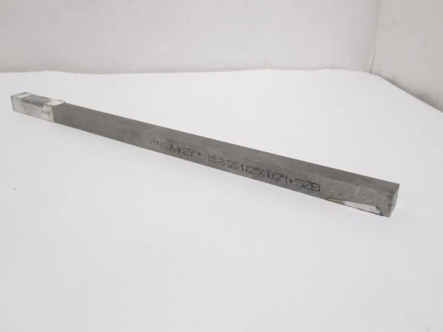 192287 Old-Stock; Industry-Std 5UE45 Plain Finish Oversized Key Stock; 1/2" x 12