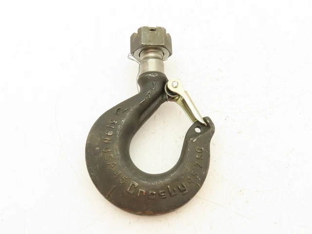 Crosby 319N JA 7 Ton Alloy Hoist Hook Swivel Shank w/Latch