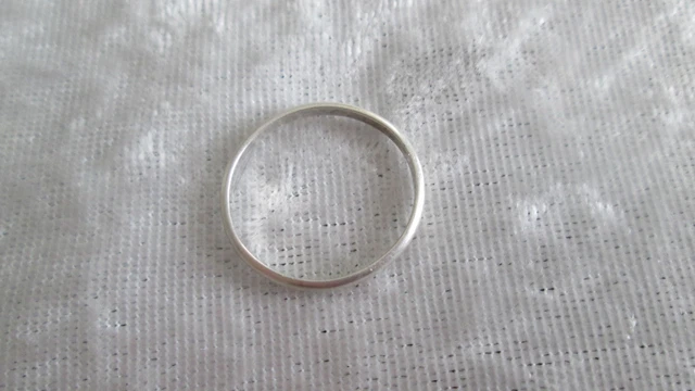 Bague Alliance En Argent Massif 925 - Taille 54/55 - Anneau Simple Et élégant - Occasion
