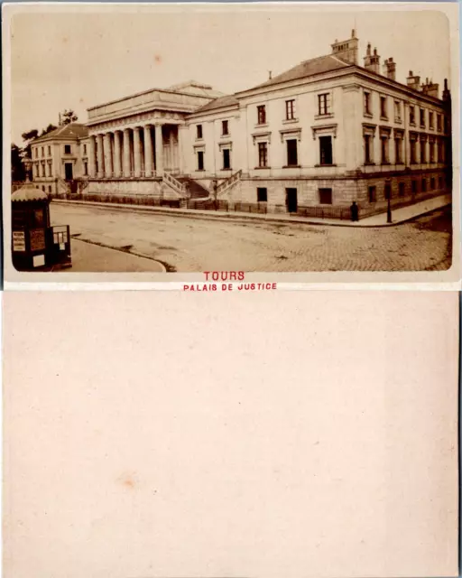 France, Tours, Palais de Justice, circa 1870 CDV vintage albumen carte de visite