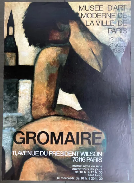 GROMAIRE : Affiche-Originale - Musée d'Art Moderne-Paris-1980