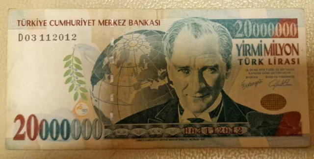 Türkei Banknote.Turkey Papiergeld