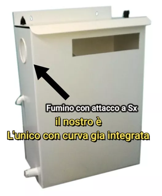 Abbattitore/Fumino per  Stufa a Pellet diam.80.L'UNICO CON CURVA GIA INTEGRAT SX