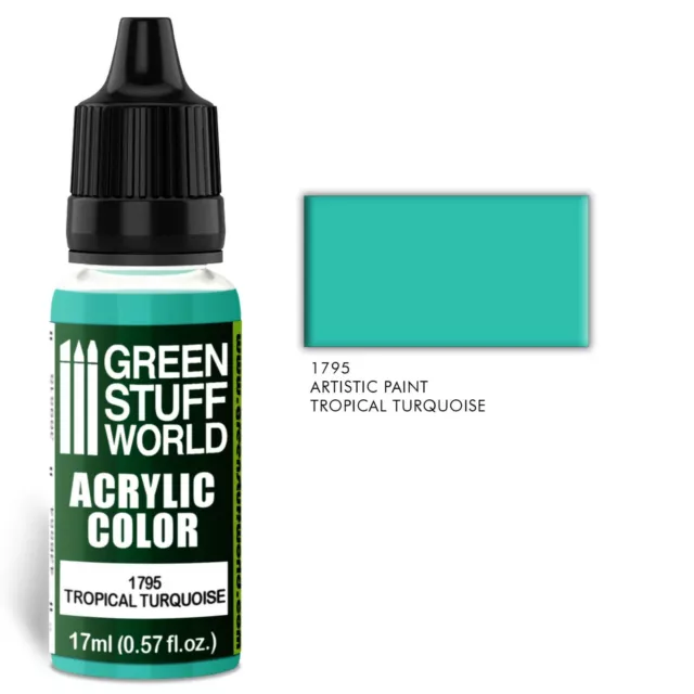 Acrylic Color TROPICAL TURQUOISE - Peinture Acrylique Turquoise Aerographe GSW