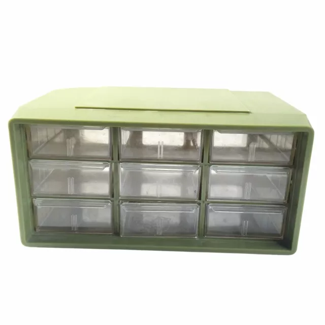 Akro-Mils Avocado Green Vintage Stackable Storage Hardware and Craft Cabinet