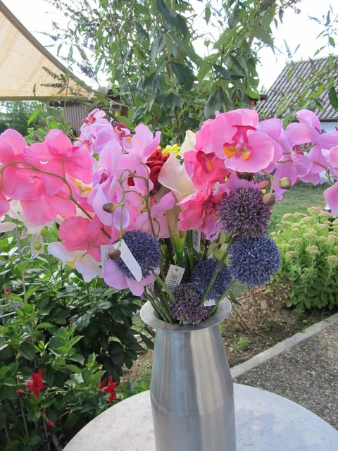 Konvolut Kunstblumen Orchideen Rosen Mohn Allium Calla Gerbera ++ NEU ++ 2