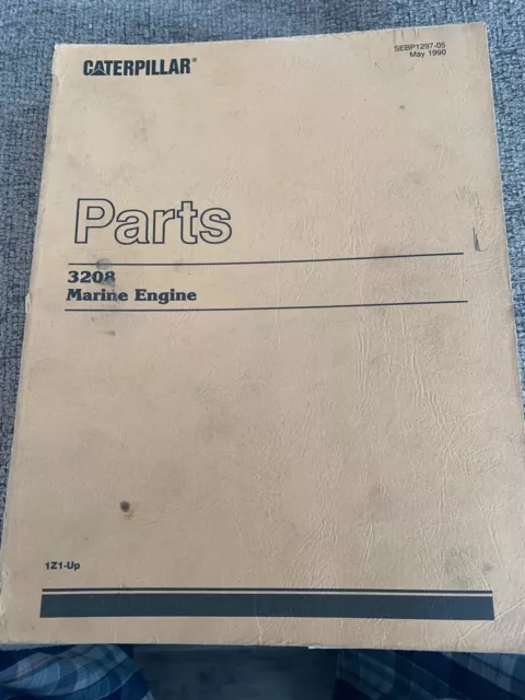 Caterpillar Cat 3208 Marine Engine Parts Catalog Manual Book S/N 1Z1-Up