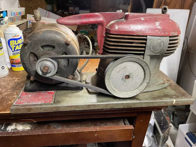 Vintage Sears & Roebuck Belt Driven Air Compressor Dunlap 1/3HP Motor Working!!