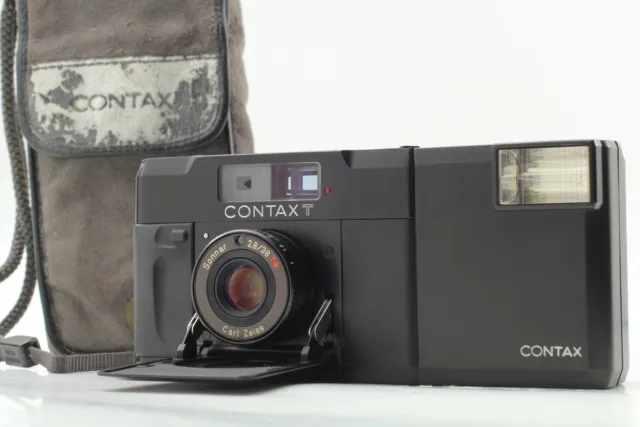 Read [Near MINT] Contax T BLACK + T14 Flash Rangefinder Film Camera From JAPAN