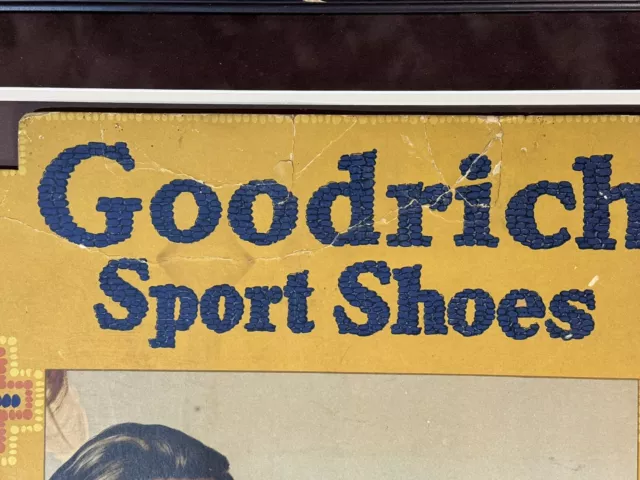 Goodrich Sport Shoes Authentic 1930s Cardboard Advertising Sign RARE Native 2