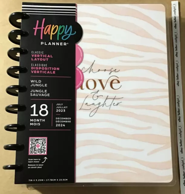 NEW! HAPPY PLANNER 20232024 DELUXE "SPREAD SOME HAPPY" Classic 18