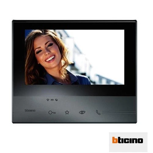 Videocitofono WiFi Bticino - Monitor 5" Touch, Controllo Da App, Apertura Porte Remota, Bianco - Per Casa Intelligente