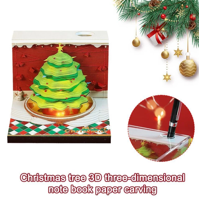 3D NOTEPAD CHRISTMAS Tree Treehouse 3D Calendar 2024 Notepad Notepad, £