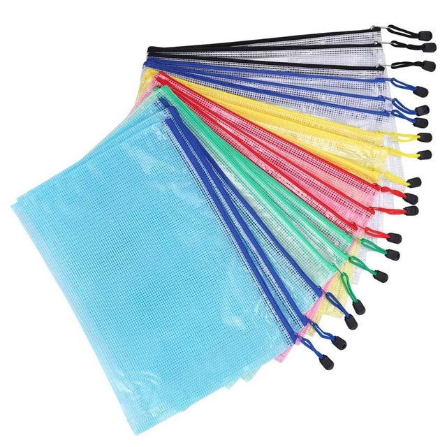 Portadocumenti con Cerniera nel Rete di Plastica 18Pz, per Documen M8X1