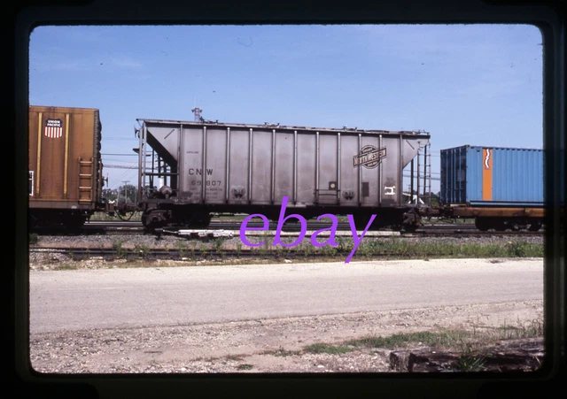 Orig Slide Chicago & North Western C&NW CNW #69807 airslide hopper 1986