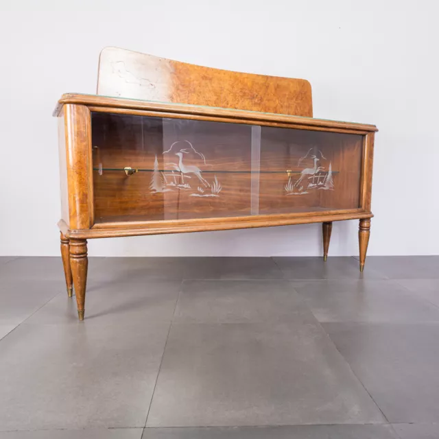 Mobile Sideboard Credenza Legno Radica Design Anni ’50 Modernariato Vintage