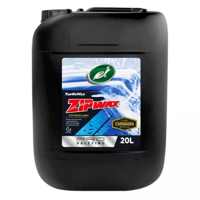 Turtle Wax Zip Wax - Wash & Wax Pro Valeting Edition - Cleans Shines & Wax - 20L