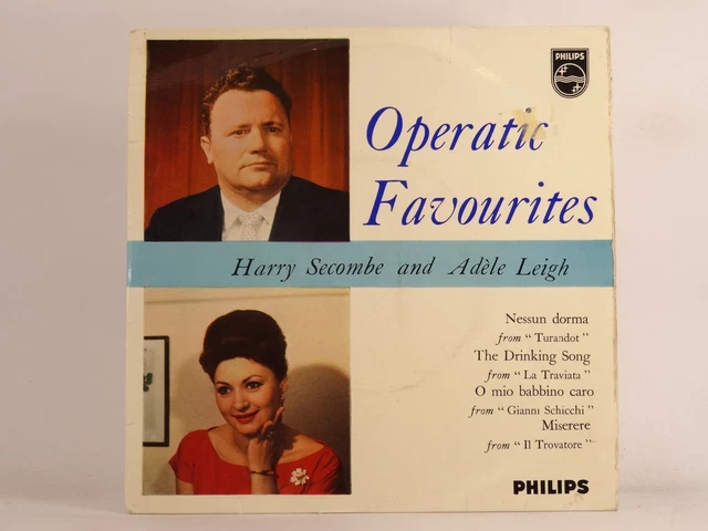 HARRY SECOMBE + ADELE LEIGH OPERATIC FAVOURITES (93) 4 Track 7" Single Picture S